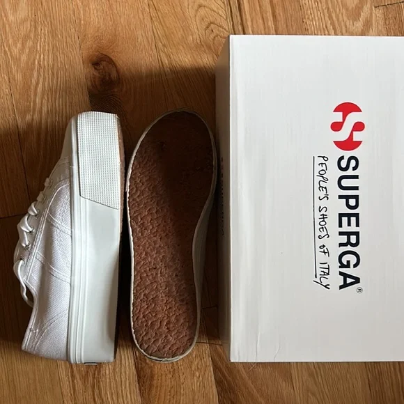White Superga platform sneakers - Picture 2 of 5